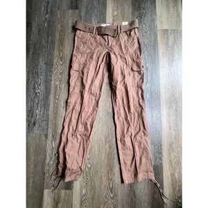 Blue Epic Cargo Pants Womens 8 Mauve Pink Belted‎ Utility Y2K Gorpcore Trousers